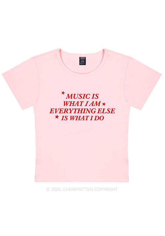 Music Is What I Am Y2K Baby Tee Cherrykitten