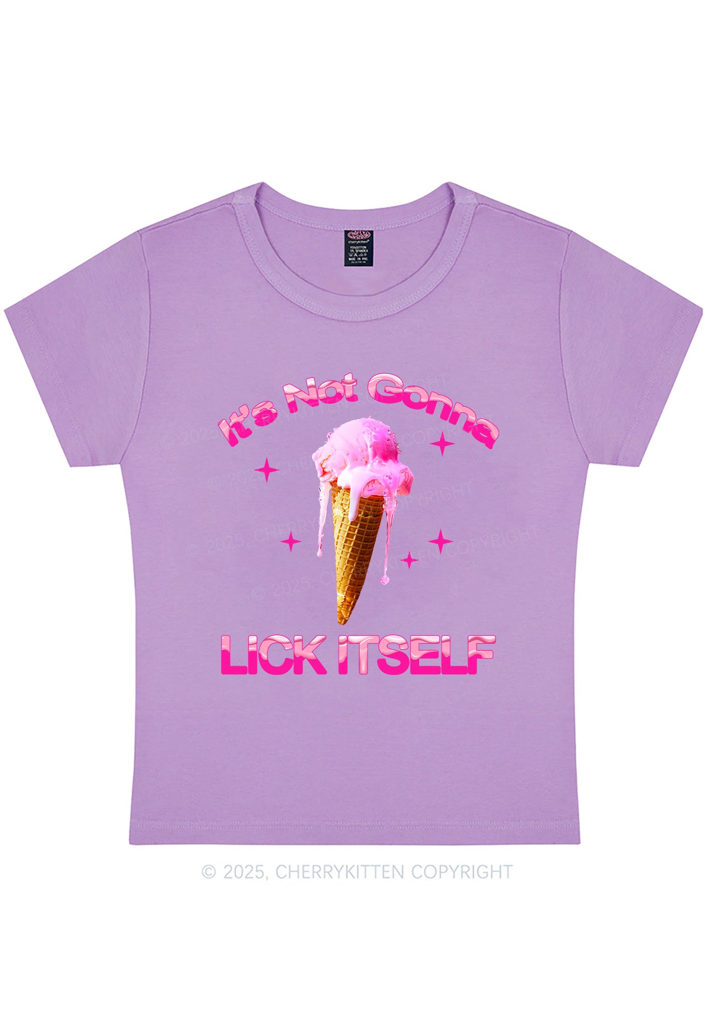 Ice Cream Lick Itself Y2K Baby Tee Cherrykitten