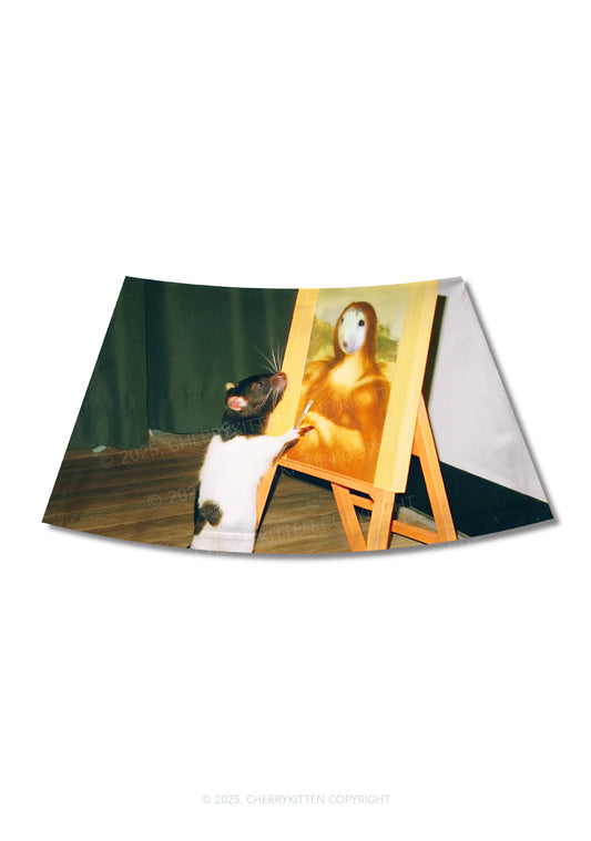 Painting Ratz Y2K Print Mini Skirt Cherrykitten