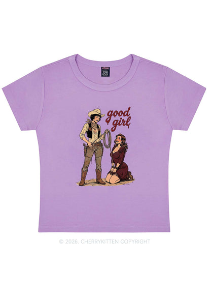 Good Girl Western Cowgirls Pride Y2K Baby Tee Cherrykitten