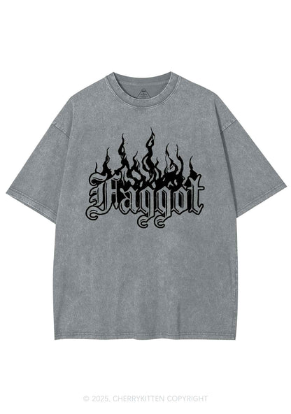 Halloween Goth Faggot Pride Y2K Shirts Washed Tee Cherrykitten