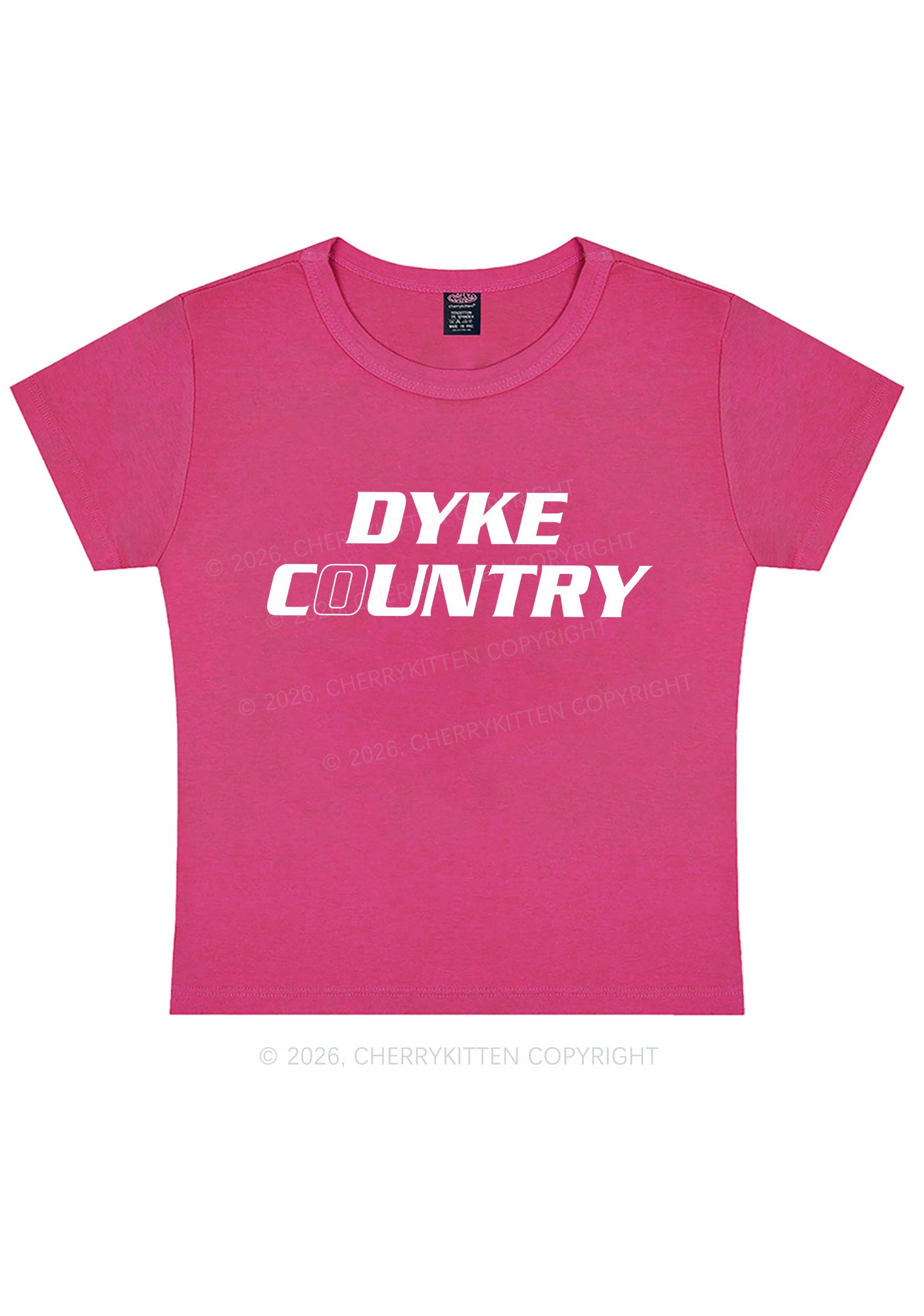 Dyke Country Pride Y2K Baby Tee Cherrykitten