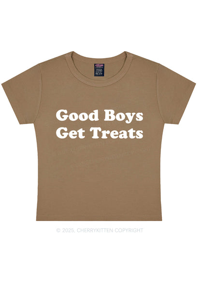 Good Boys Get Treats Y2K Baby Tee Cherrykitten