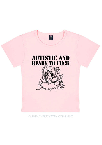 Autistic Ready To Fxxk Y2K Baby Tee Cherrykitten