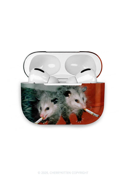 Smoking Badass Possum Y2K Earphone Case Cherrykitten