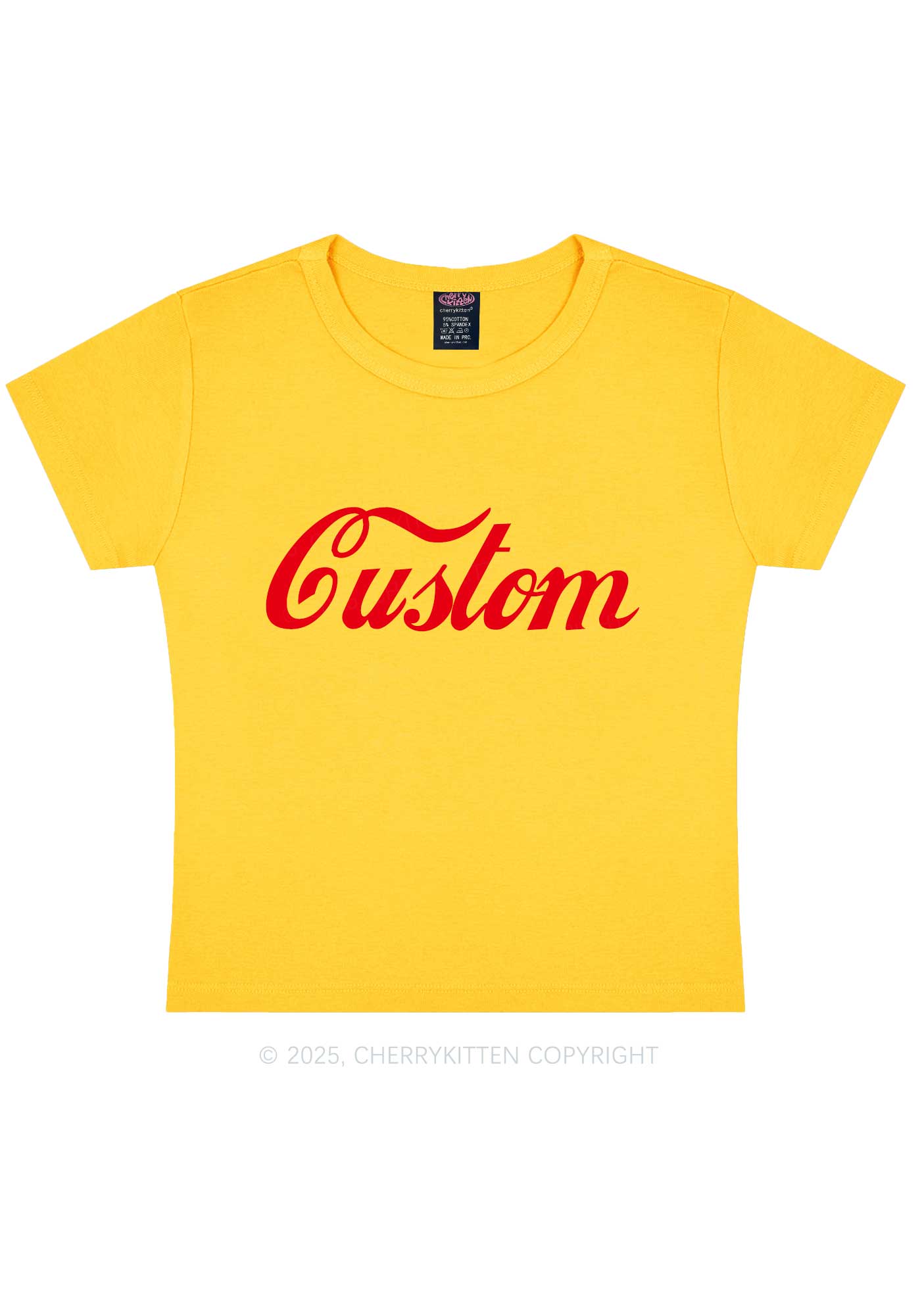 Custom Cola Y2K Baby Tee Cherrykitten