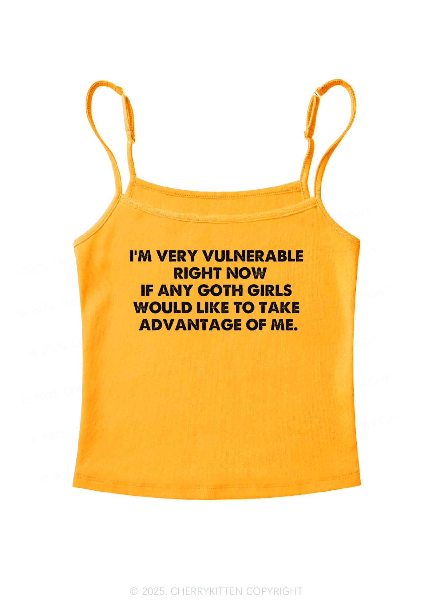 Im Vulnerable Y2K Spaghetti Strap Cami Cherrykitten