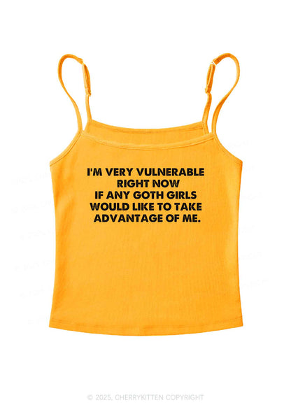 Im Vulnerable Y2K Spaghetti Strap Cami Cherrykitten