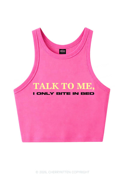 I Only Bite In Bed Y2K Crop Tank Top Cherrykitten