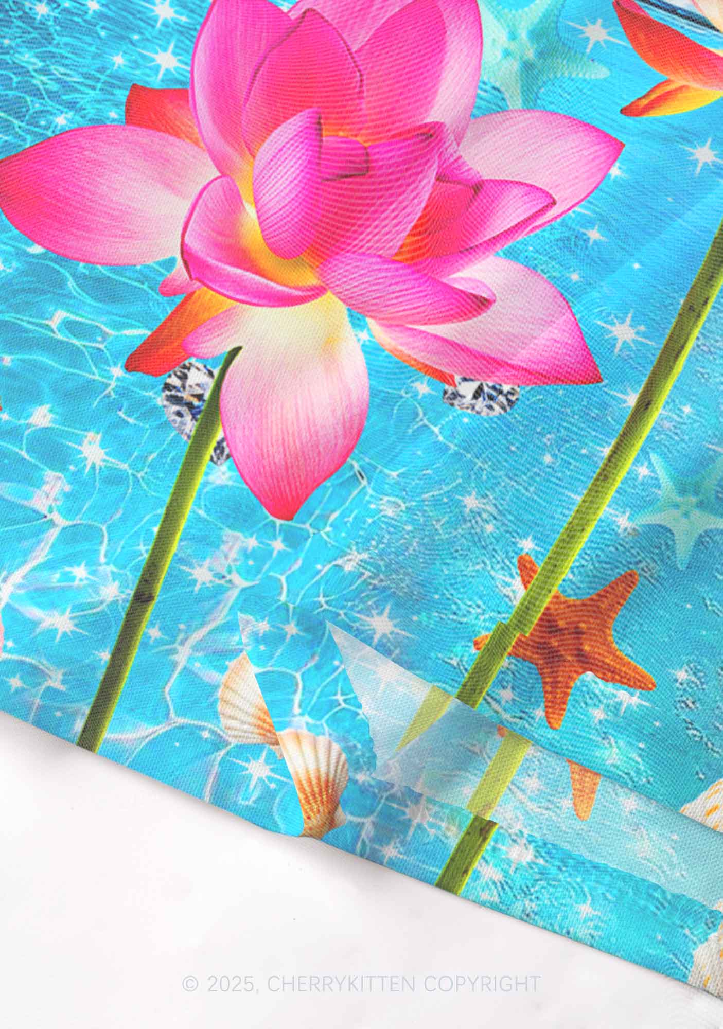 Seaside Lotus Y2K Mesh Cami Tank Cherrykitten