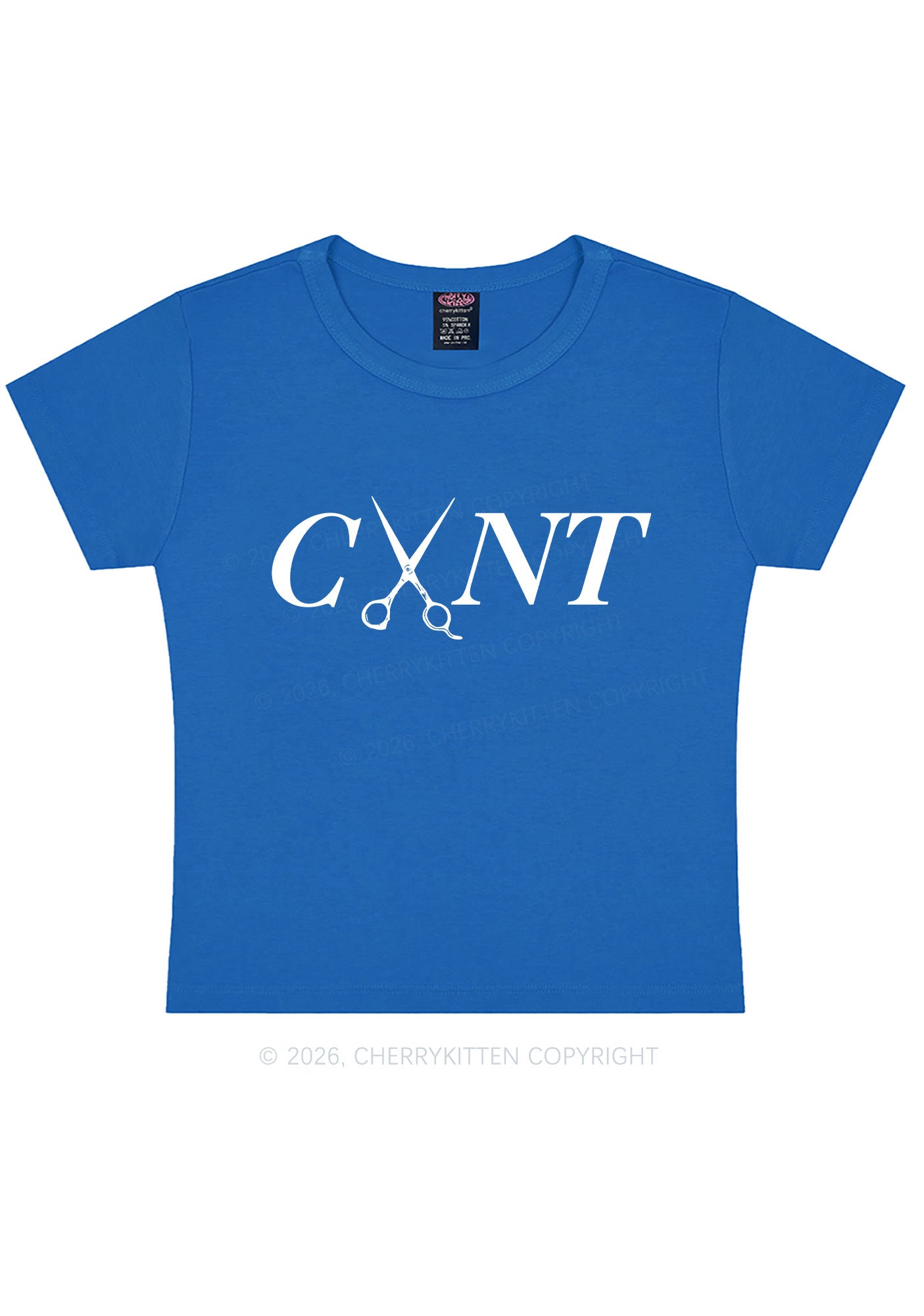 Pink Scissors Cxxt Pride Y2K Baby Tee Cherrykitten