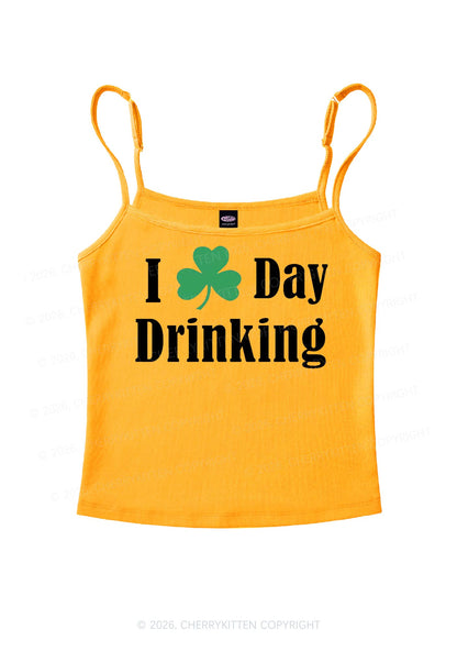 I Love Day Drinking St Patricks Y2K Spaghetti Strap Cami Cherrykitten
