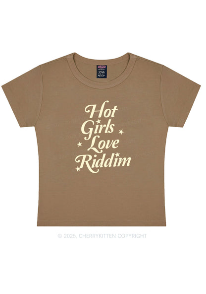 Hot Girls Love Riddim Y2K Baby Tee Cherrykitten
