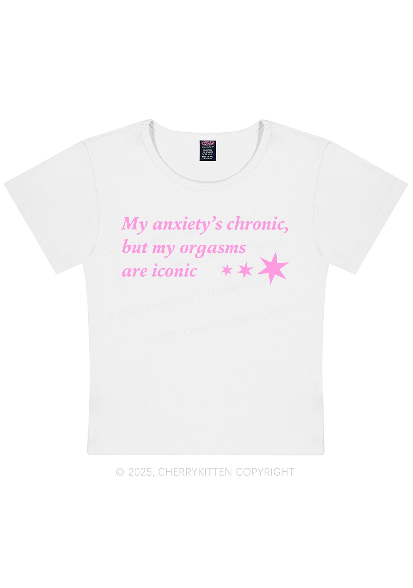 Anxiety Chronic Y2K Baby Tee Cherrykitten