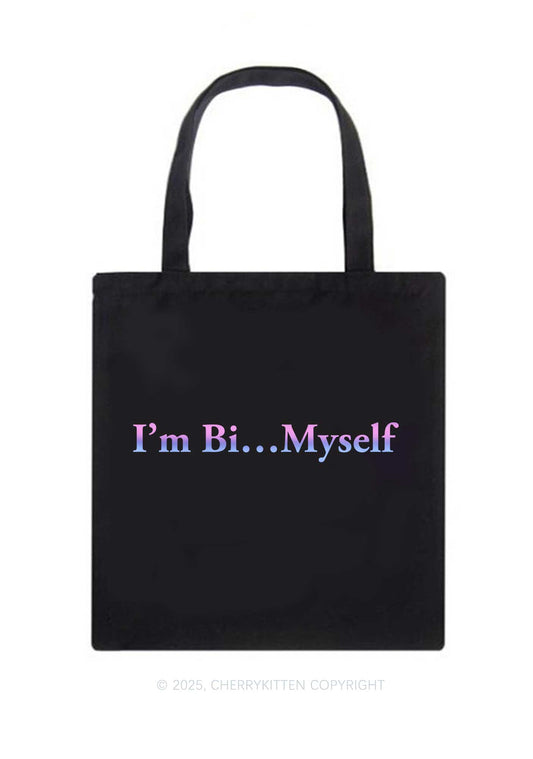 Im Bi Myself Pride Y2K Canvas Tote Bag Cherrykitten