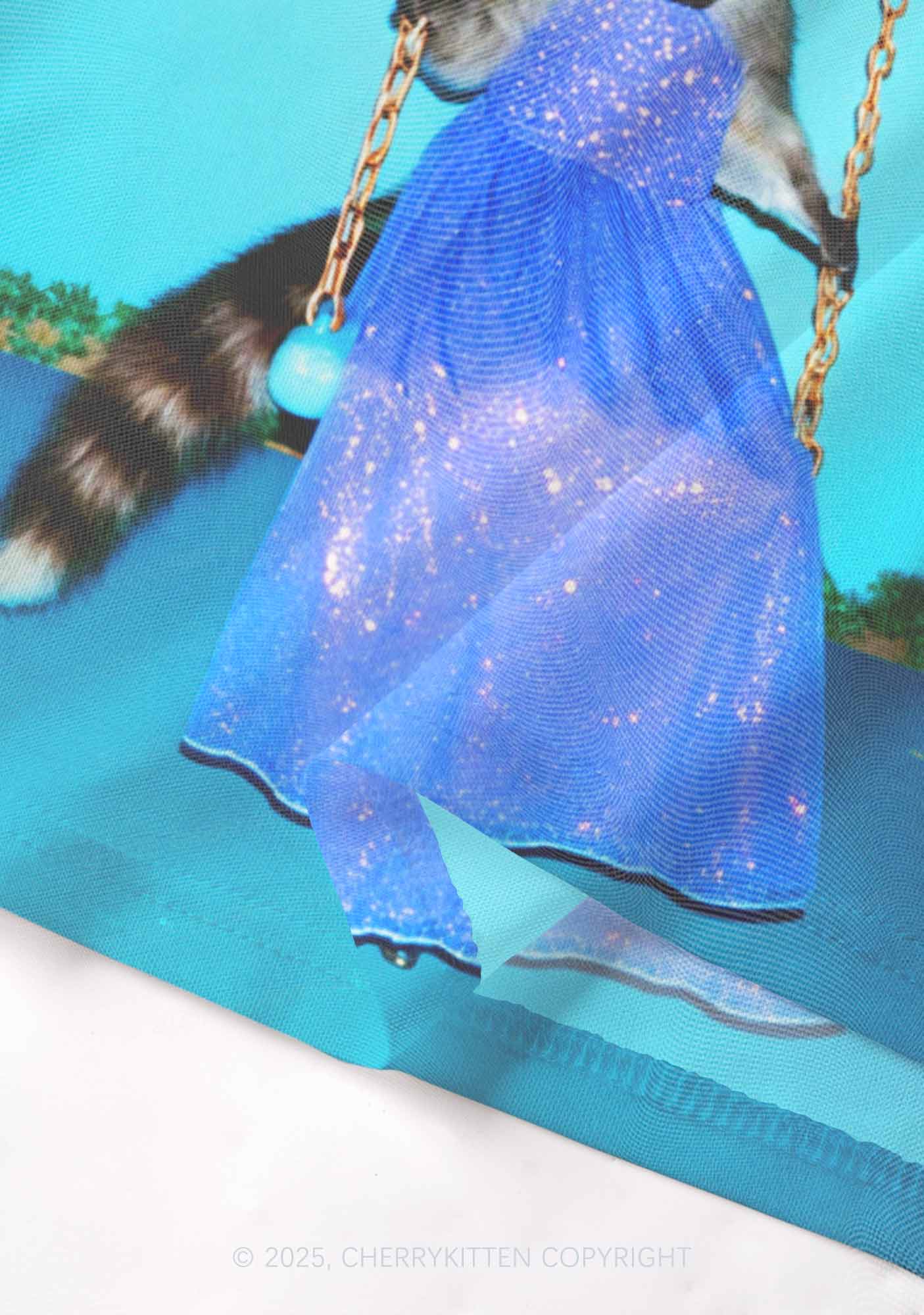 Princess Raccoon Y2K Mesh Cami Tank Cherrykitten