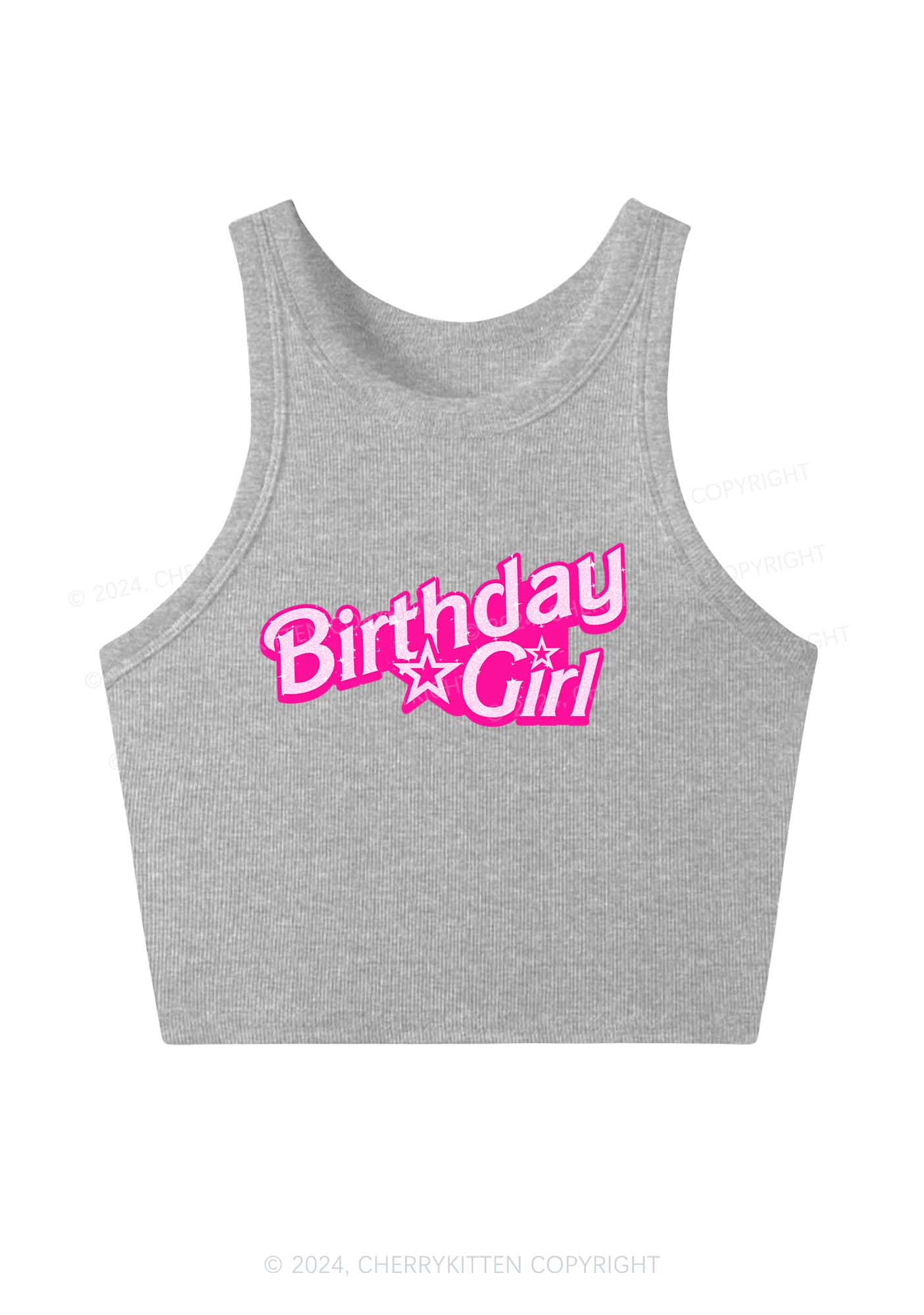 Barb Birthday Girl Y2K Crop Tank Top Cherrykitten