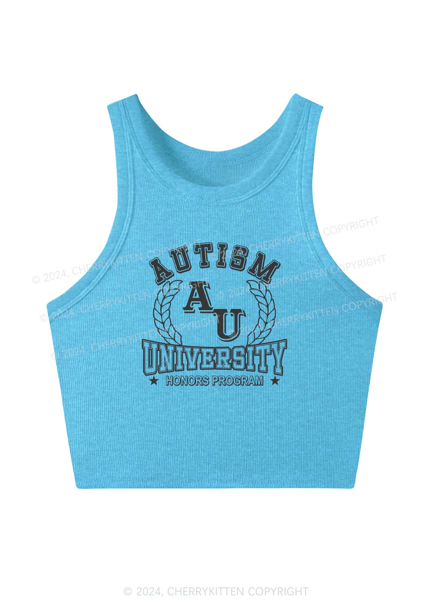 AU University Y2K Crop Tank Top Cherrykitten