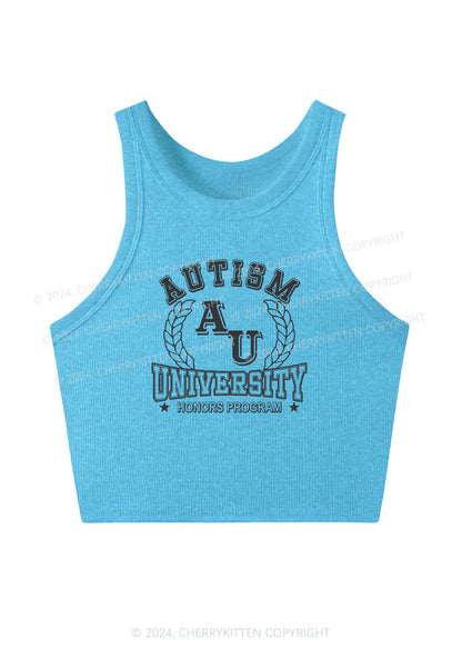 AU University Y2K Crop Tank Top Cherrykitten