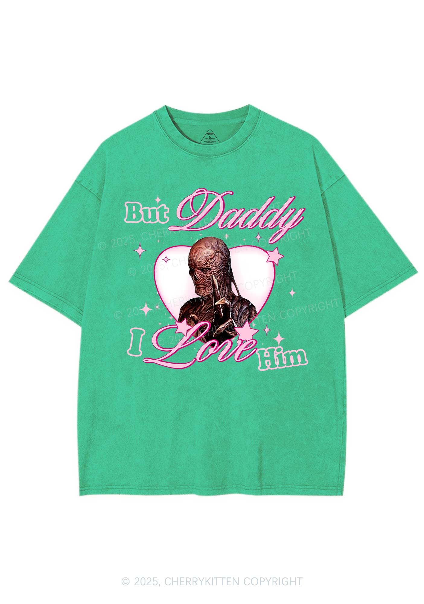 Daddy I Love VN Y2K Shirts Washed Tee Cherrykitten