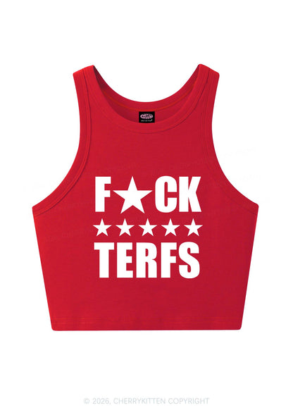 Fxxk Terfs Pride Y2K Crop Tank Top Cherrykitten