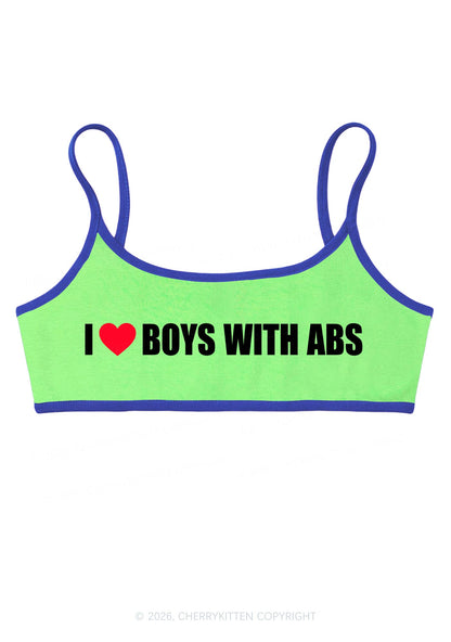 I Love Boys With ABS Y2K Super Crop Cami Cherrykitten