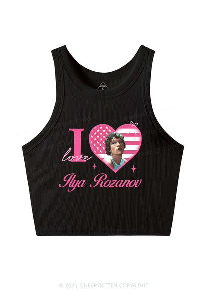 I Love IR HR Y2K Crop Tank Top Cherrykitten