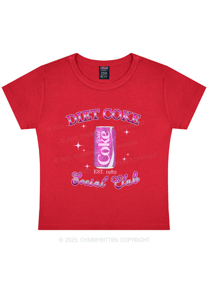 Diet Coke Social Club Y2K Baby Tee Cherrykitten
