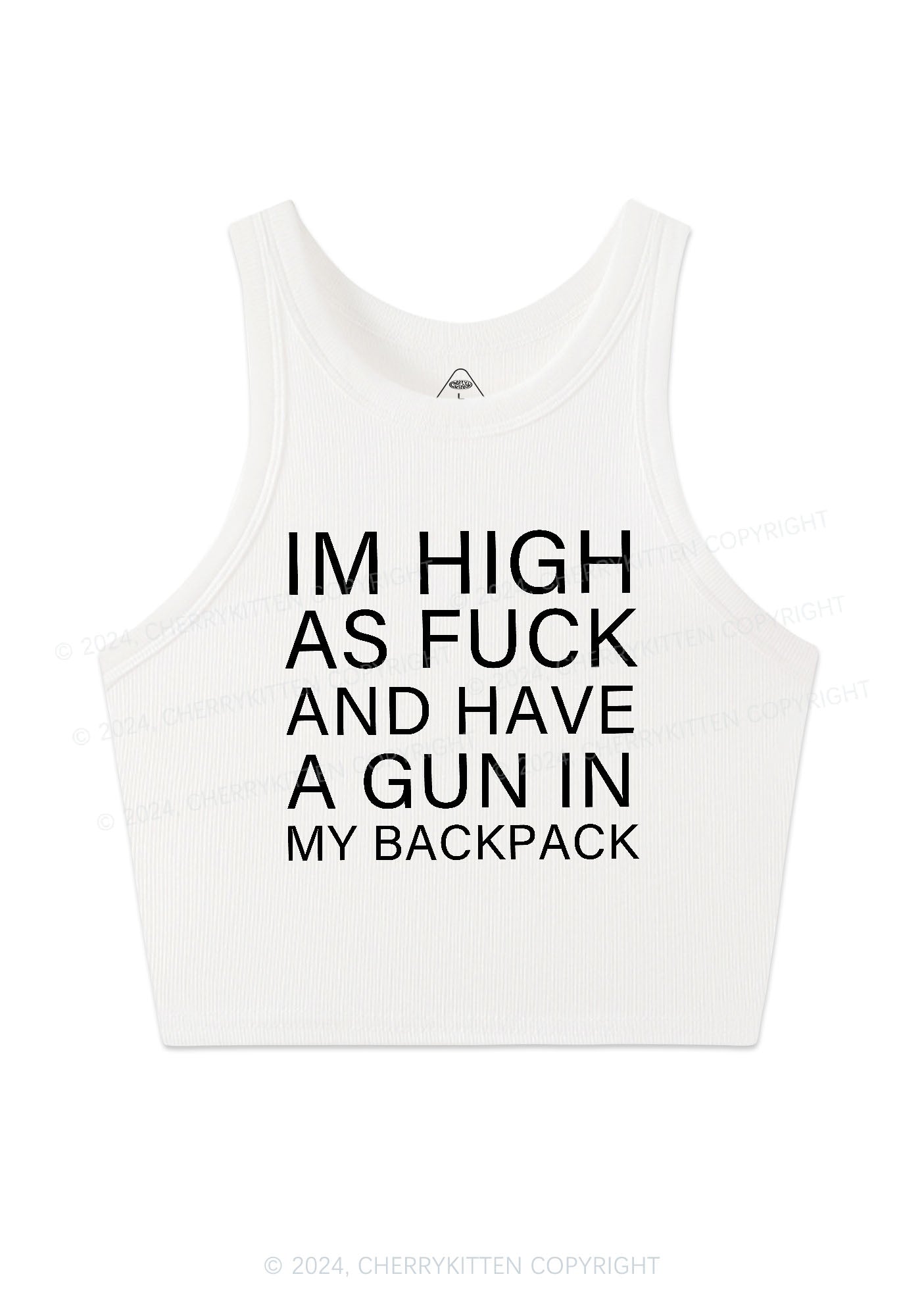 Im High Y2K Crop Tank Top Cherrykitten