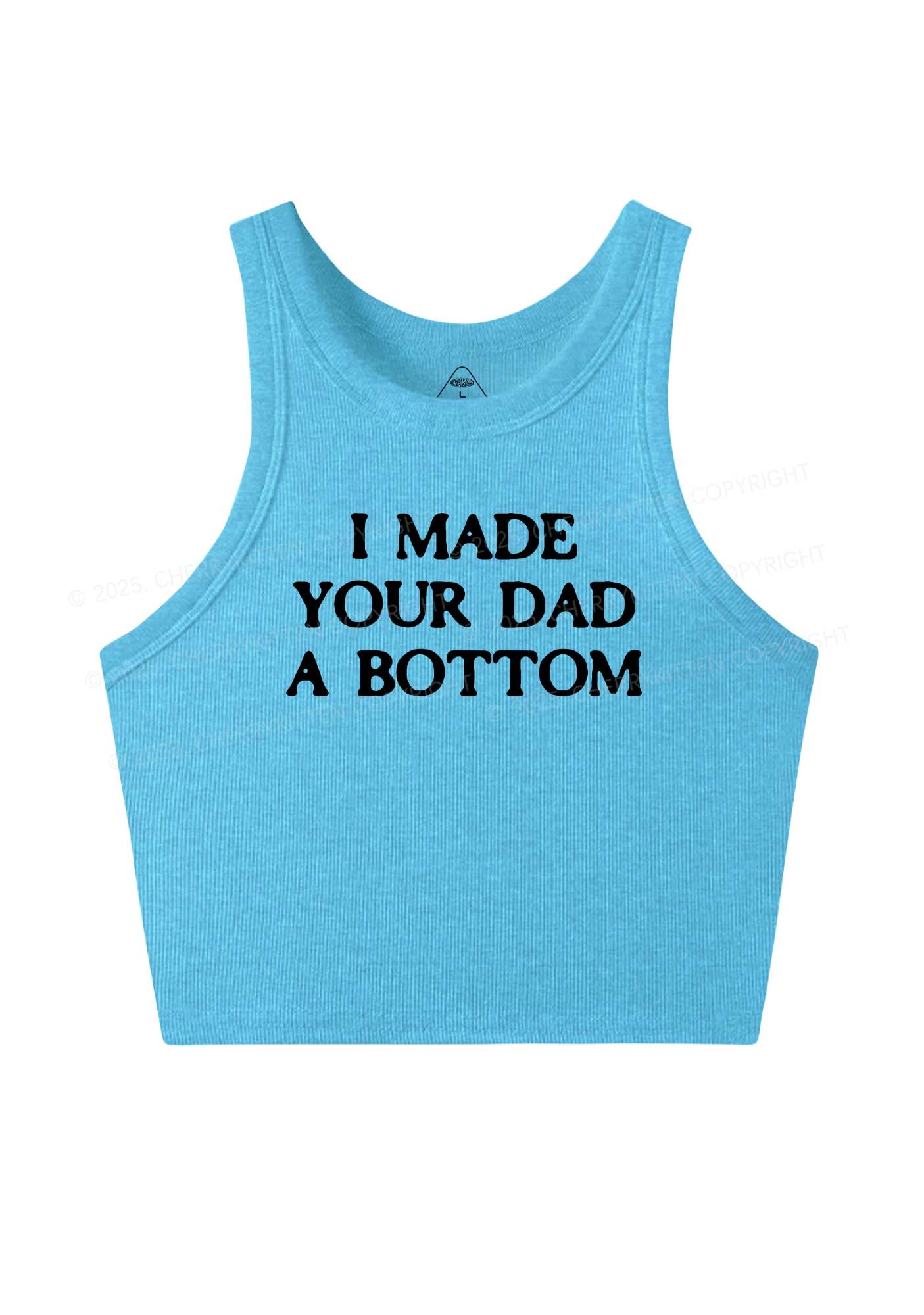 Made Your Dad Bottom Pride Y2K Crop Tank Top Cherrykitten