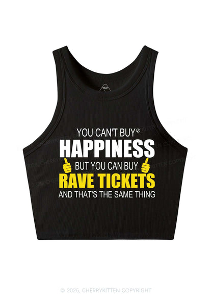 Happiness Rave Tickets Y2K Crop Tank Top Cherrykitten