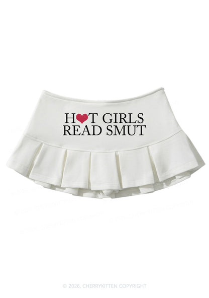 Hot Girls Read Smut Y2K Mini Pleated Skirts Cherrykitten