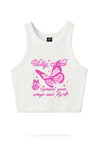 Spread Your Wings And Fly Y2K Crop Tank Top Cherrykitten