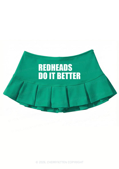 Redheads Do It Better Y2K Mini Pleated Skirts Cherrykitten