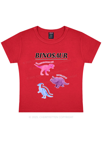 Binosaur Pride Y2K Baby Tee Cherrykitten