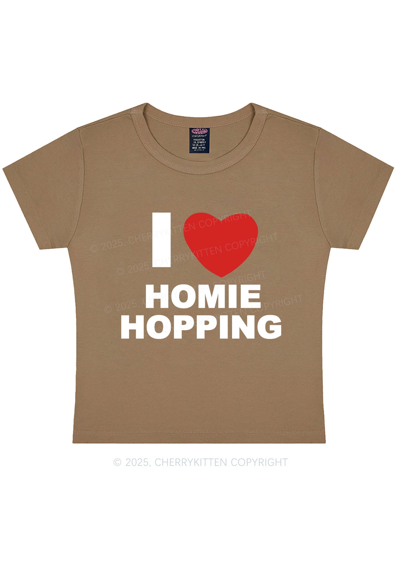 I Love Homie Hopping Y2K Baby Tee Cherrykitten