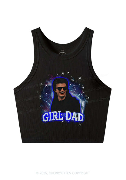 Girl Dad Starry Sky Y2K Crop Tank Top Cherrykitten