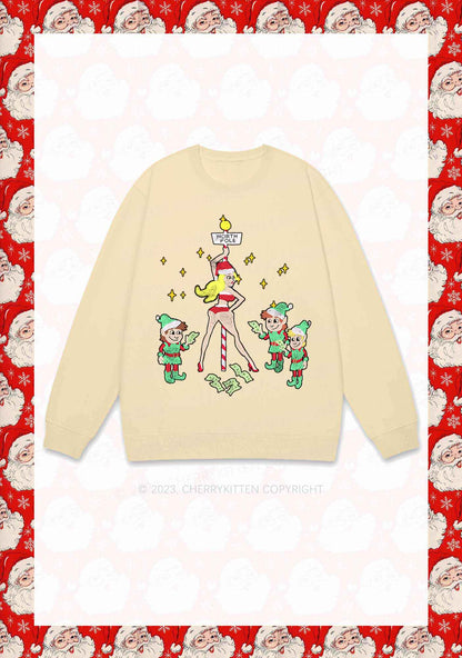 North Pole Dancing Christmas Girl Y2K Sweatshirt Cherrykitten