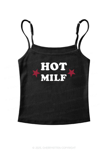 Hot Red Double Pentagram Y2K Spaghetti Strap Cami Cherrykitten