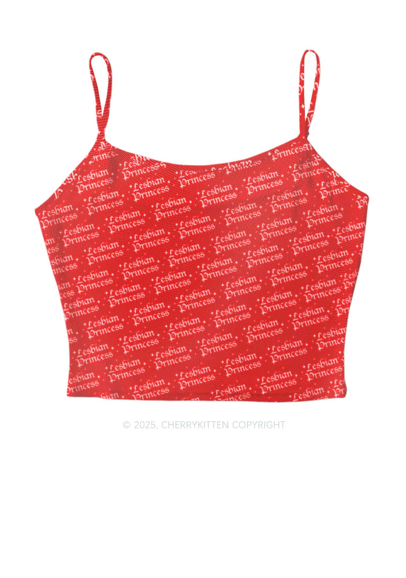Lesbian Princess Pride Y2K Mesh Cami Tank Cherrykitten