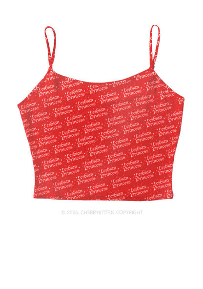 Lesbian Princess Pride Y2K Mesh Cami Tank Cherrykitten