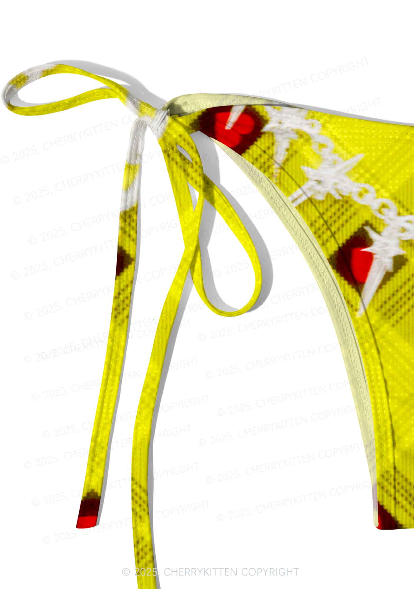 Star Chain and Hearts Y2K Print Bikini Set Cherrykitten