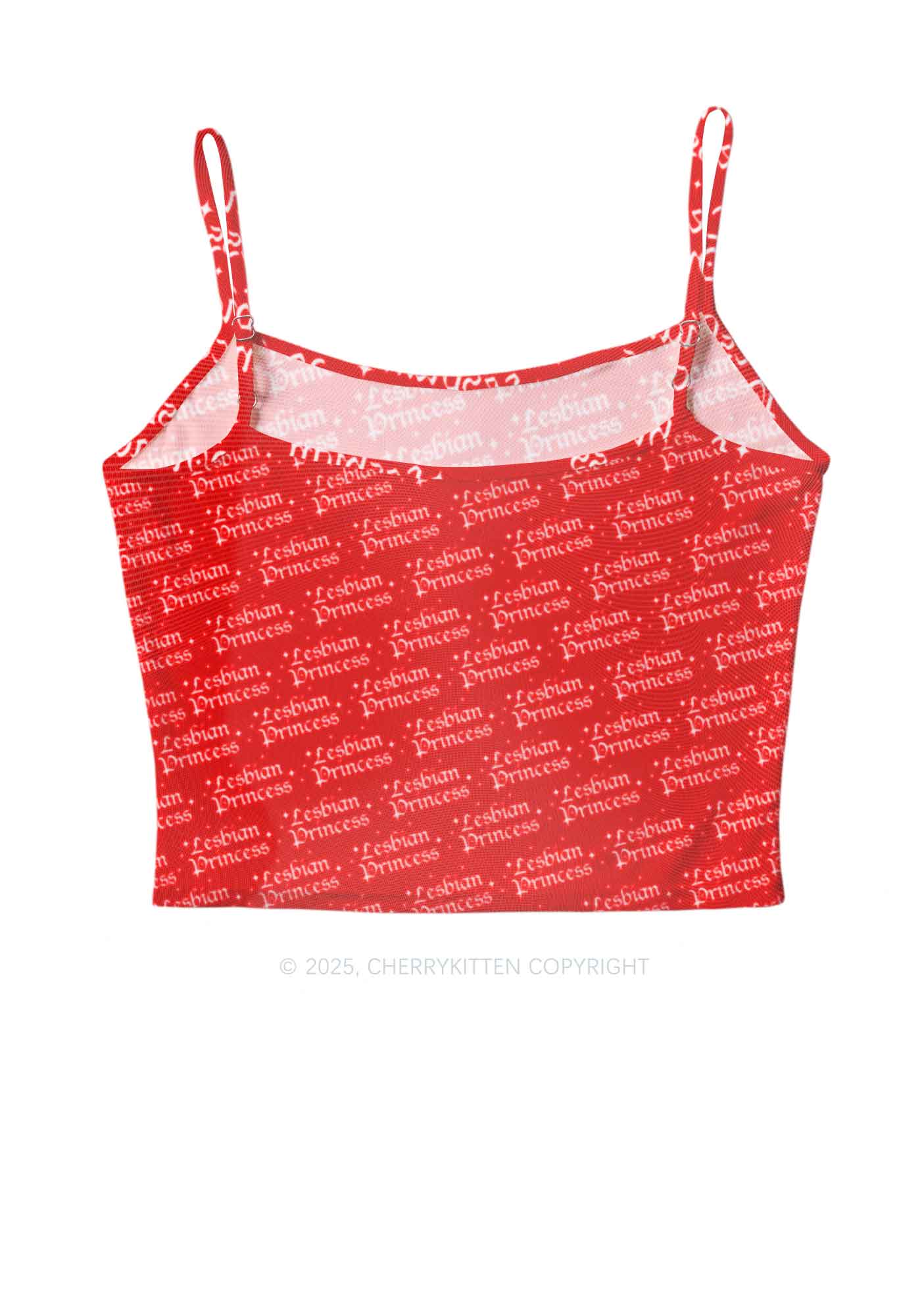 Lesbian Princess Pride Y2K Mesh Cami Tank Cherrykitten
