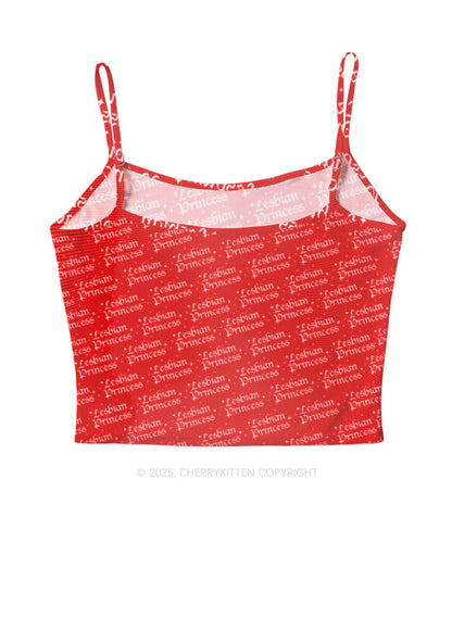 Lesbian Princess Pride Y2K Mesh Cami Tank Cherrykitten