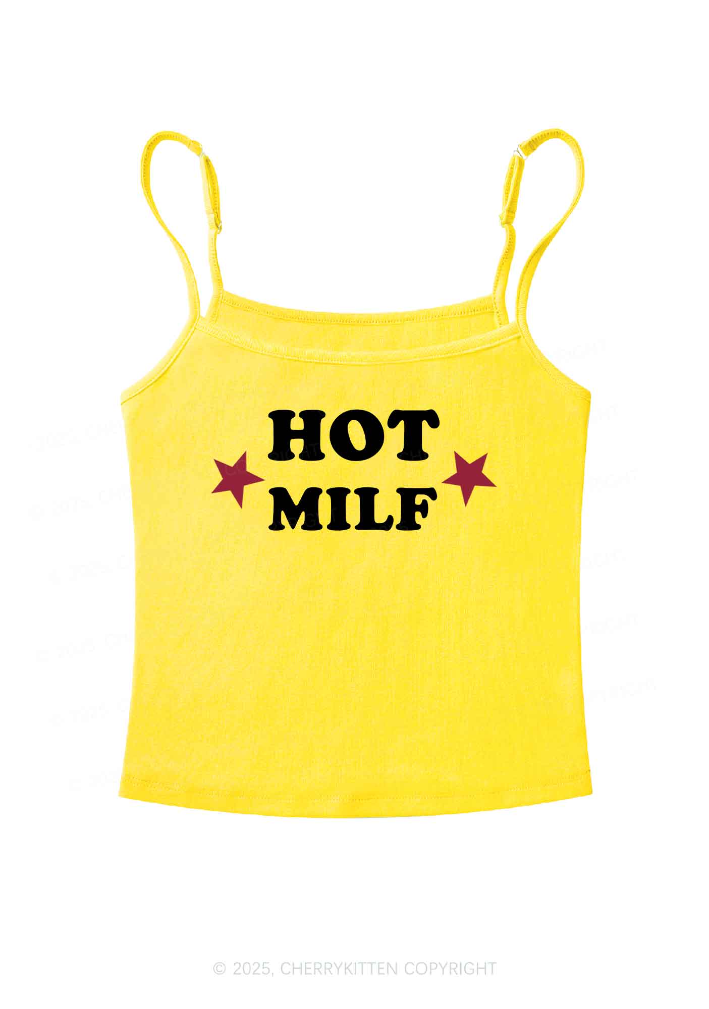 Hot Red Double Pentagram Y2K Spaghetti Strap Cami Cherrykitten