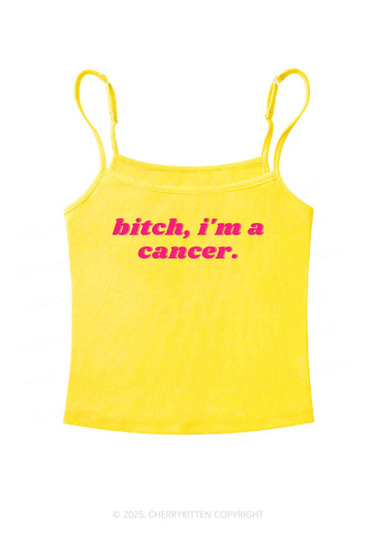 Bxtch I'm A Custom Zodiac Y2K Spaghetti Strap Cami Cherrykitten