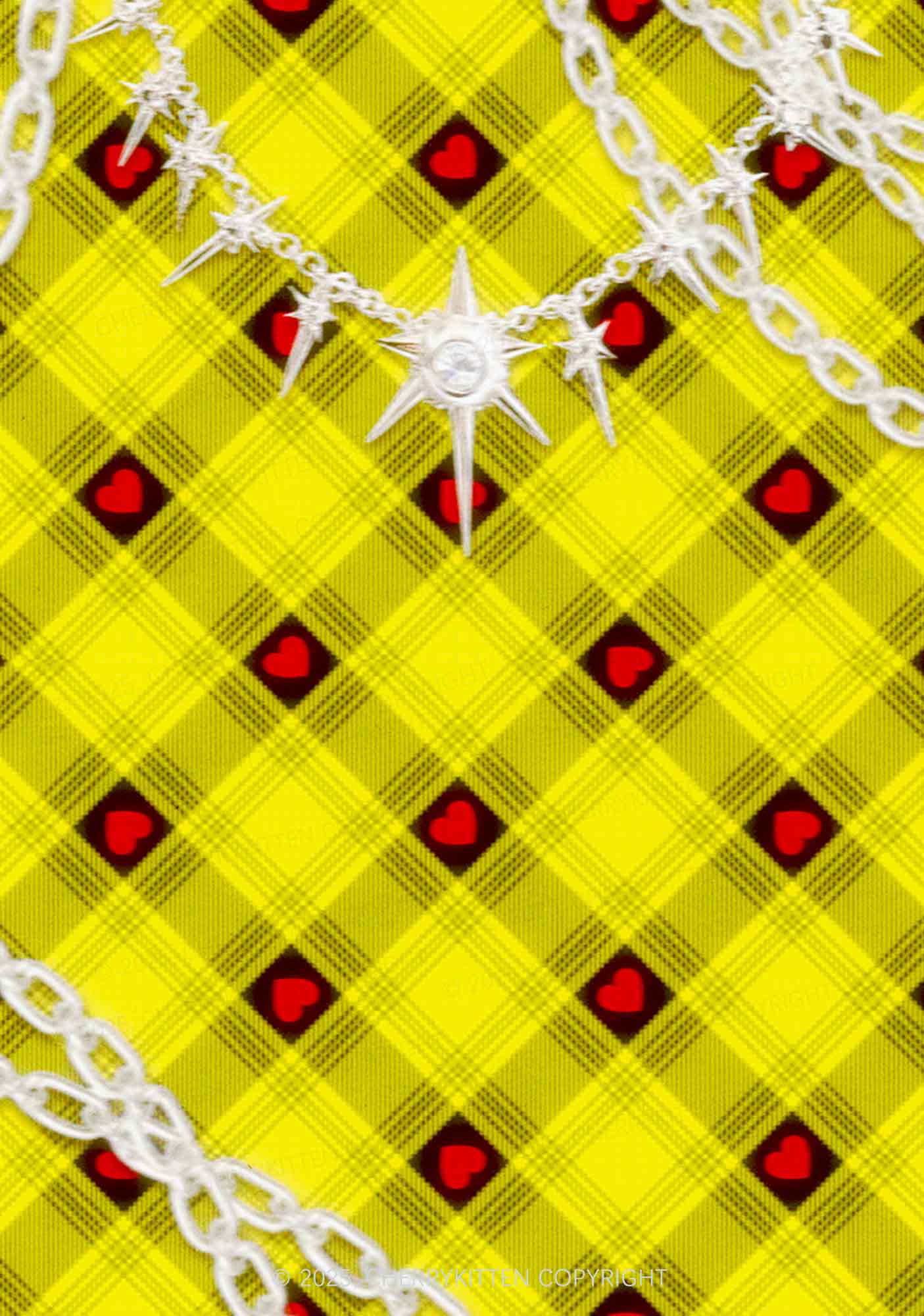 Star Chain and Hearts Y2K Print Bikini Set Cherrykitten