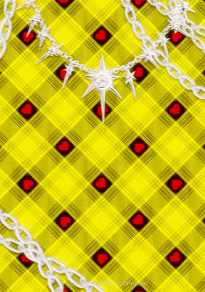 Star Chain and Hearts Y2K Print Bikini Set Cherrykitten