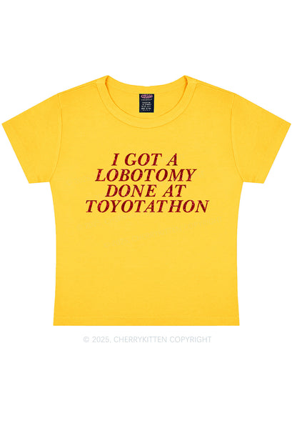 Glitter Lobotomy At Toyotathon Y2K Baby Tee Cherrykitten