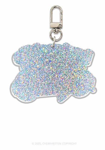Silly Goose On the Loose 1Pc Y2K Glitter Keychain Cherrykitten